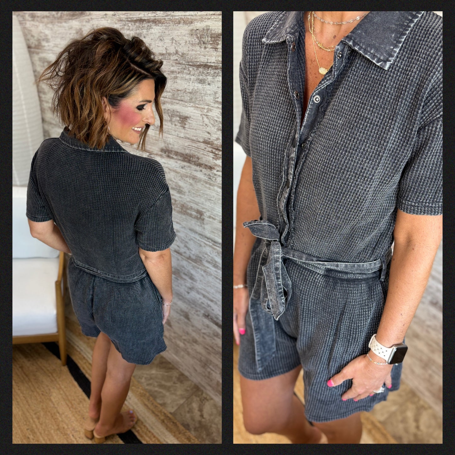 Mineral Wash Cotton Romper