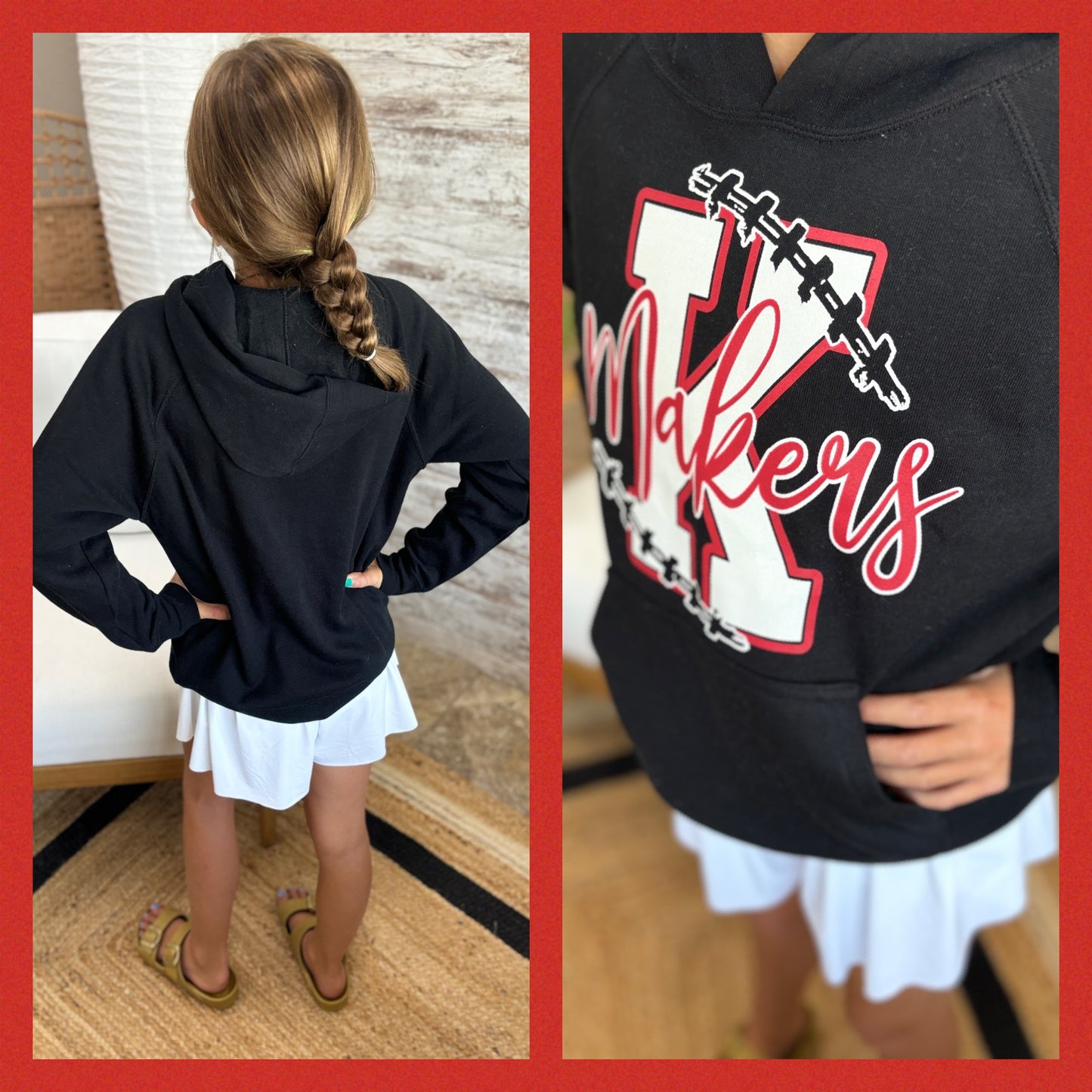 Kimberly Football Youth Black Special Blend Hoodie