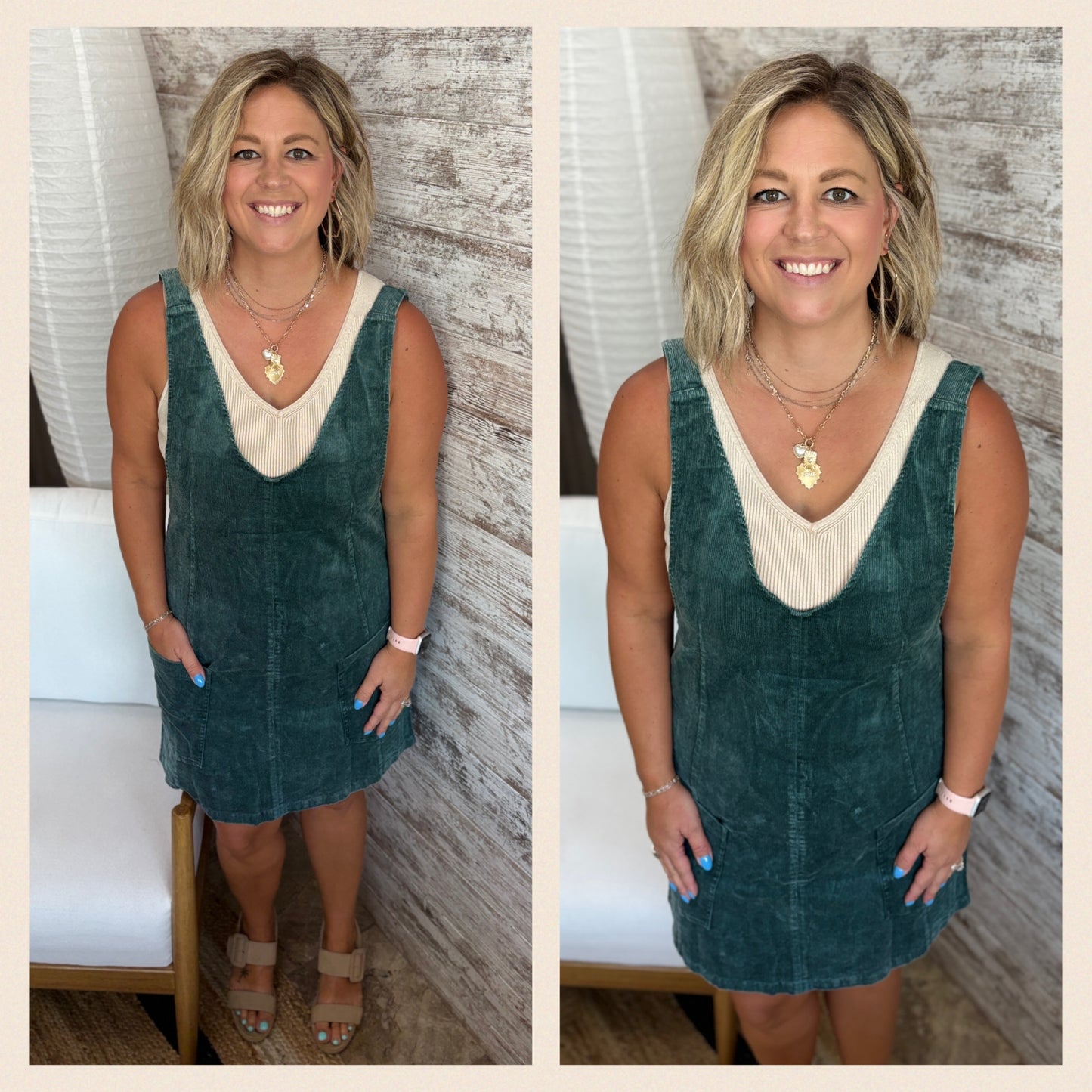 Snow Wash Corduroy Dress ~ 2 Colors