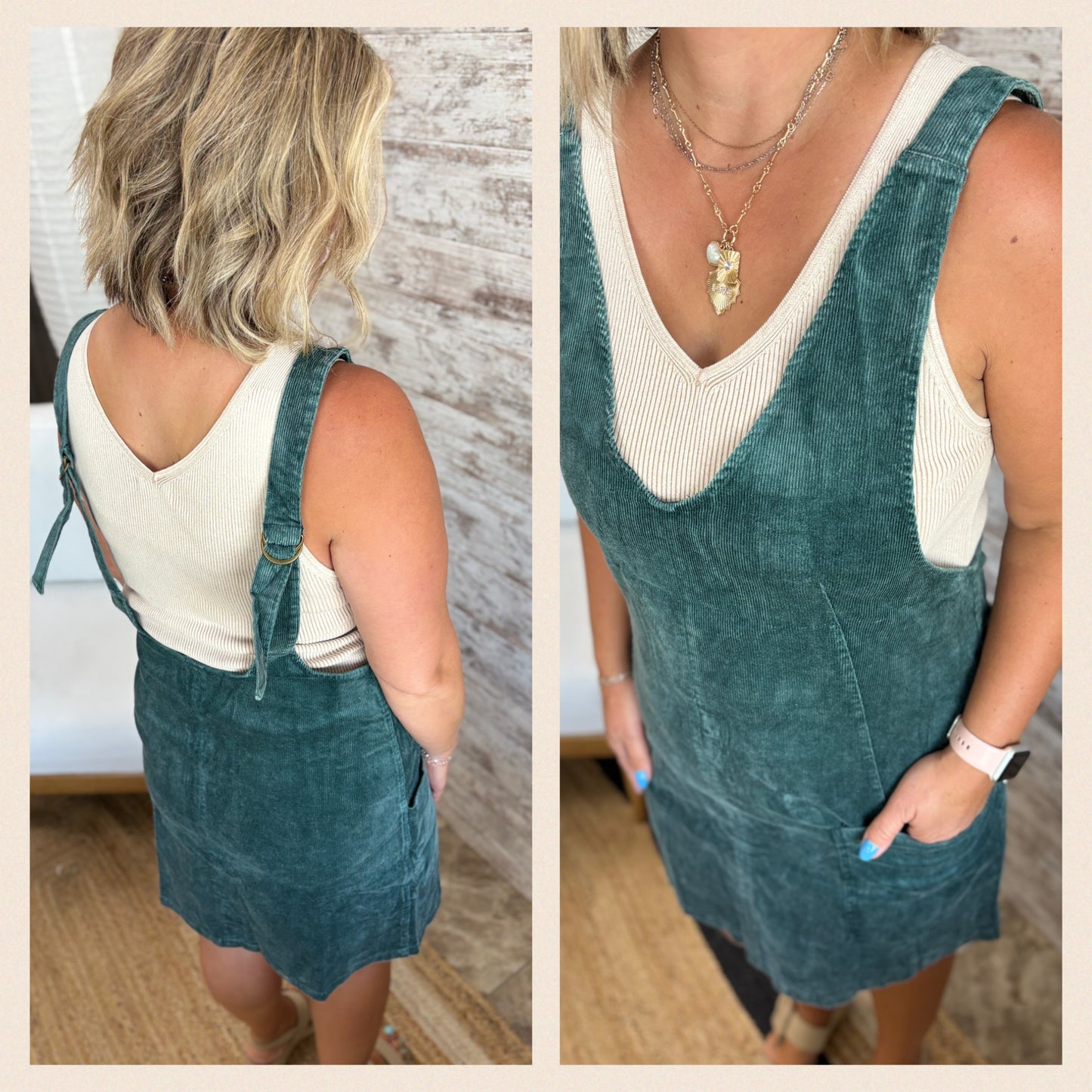 Snow Wash Corduroy Dress ~ 2 Colors