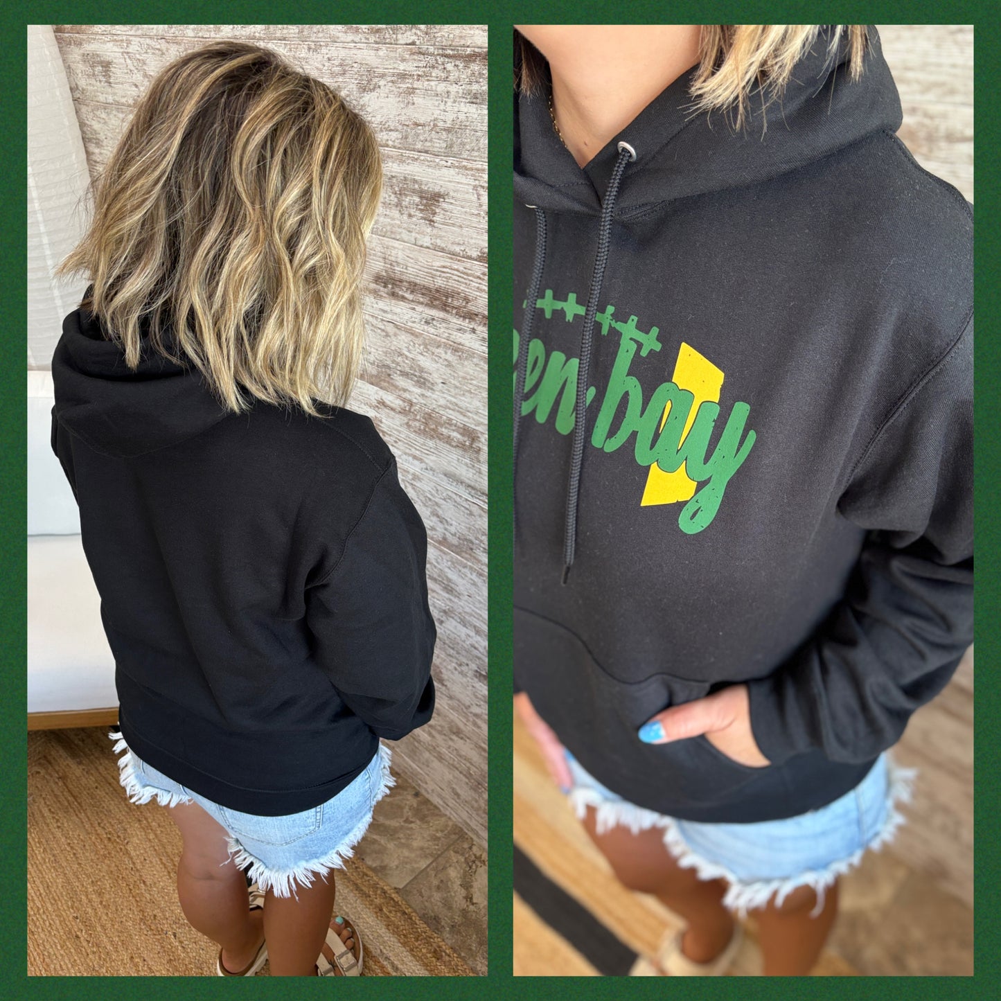 Green Bay Port & Company Hoodie ~ 2 Colors ~ Youth and Adult