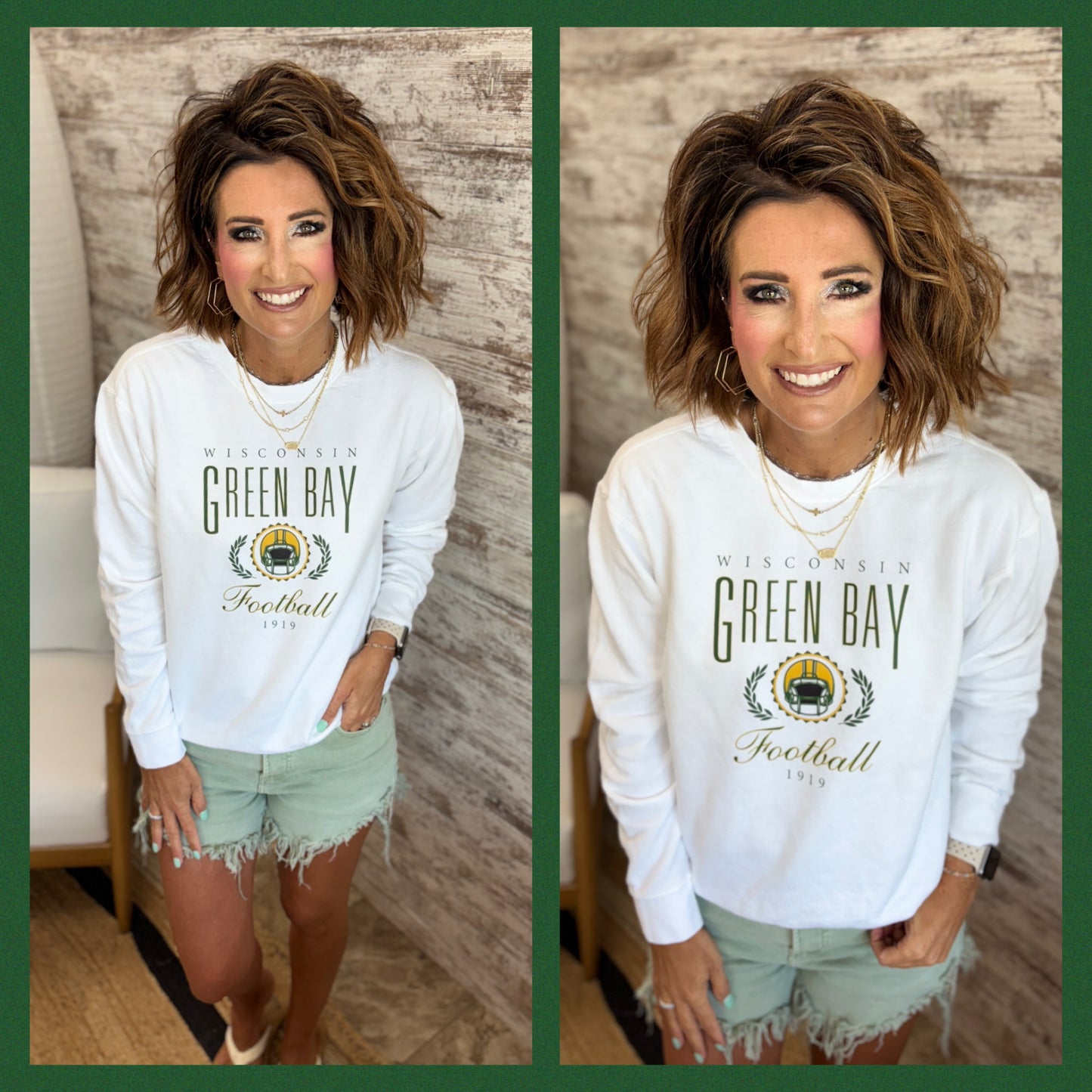 Vintage Packer White Comfort Colors Crew