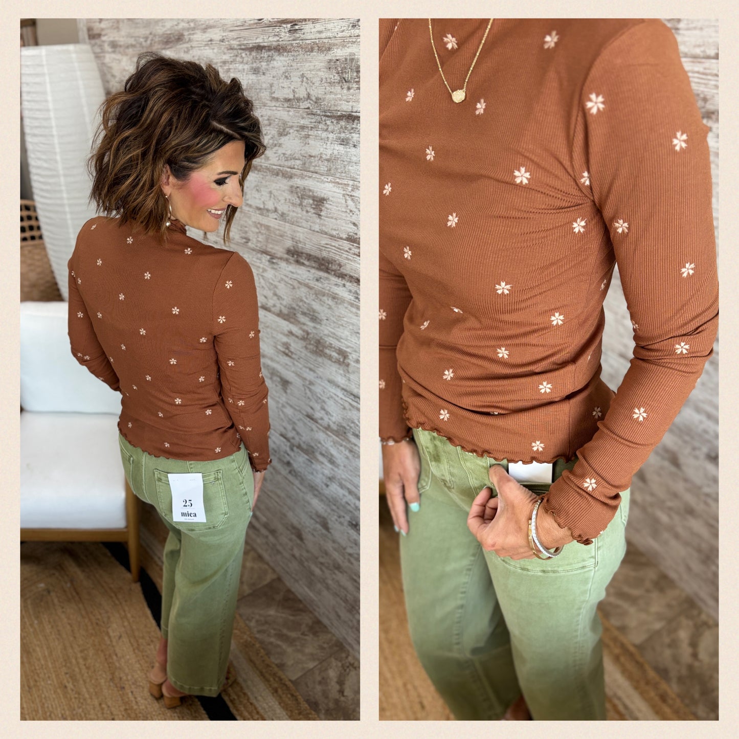 Floral Embroidered Long Sleeve ~ 2 Colors