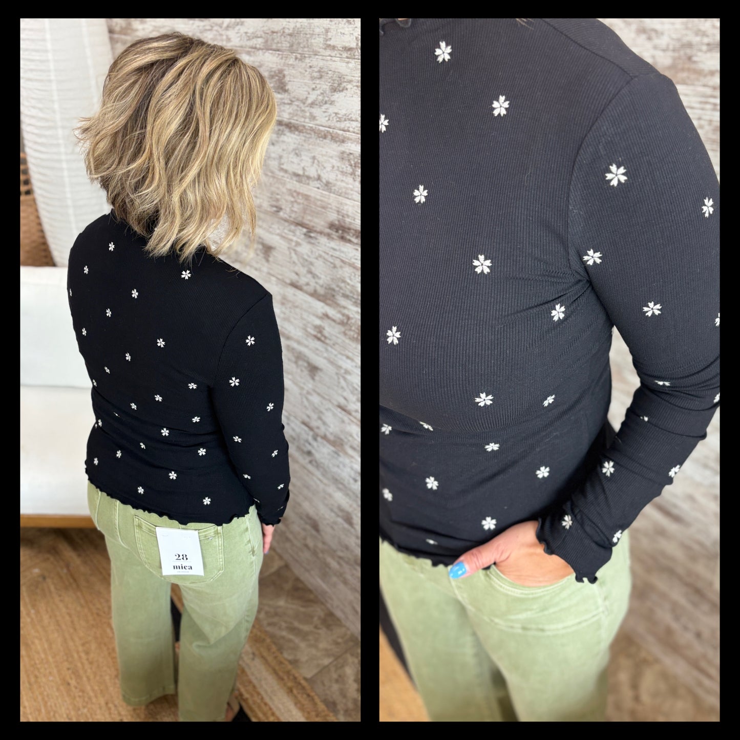 Floral Embroidered Long Sleeve ~ 2 Colors