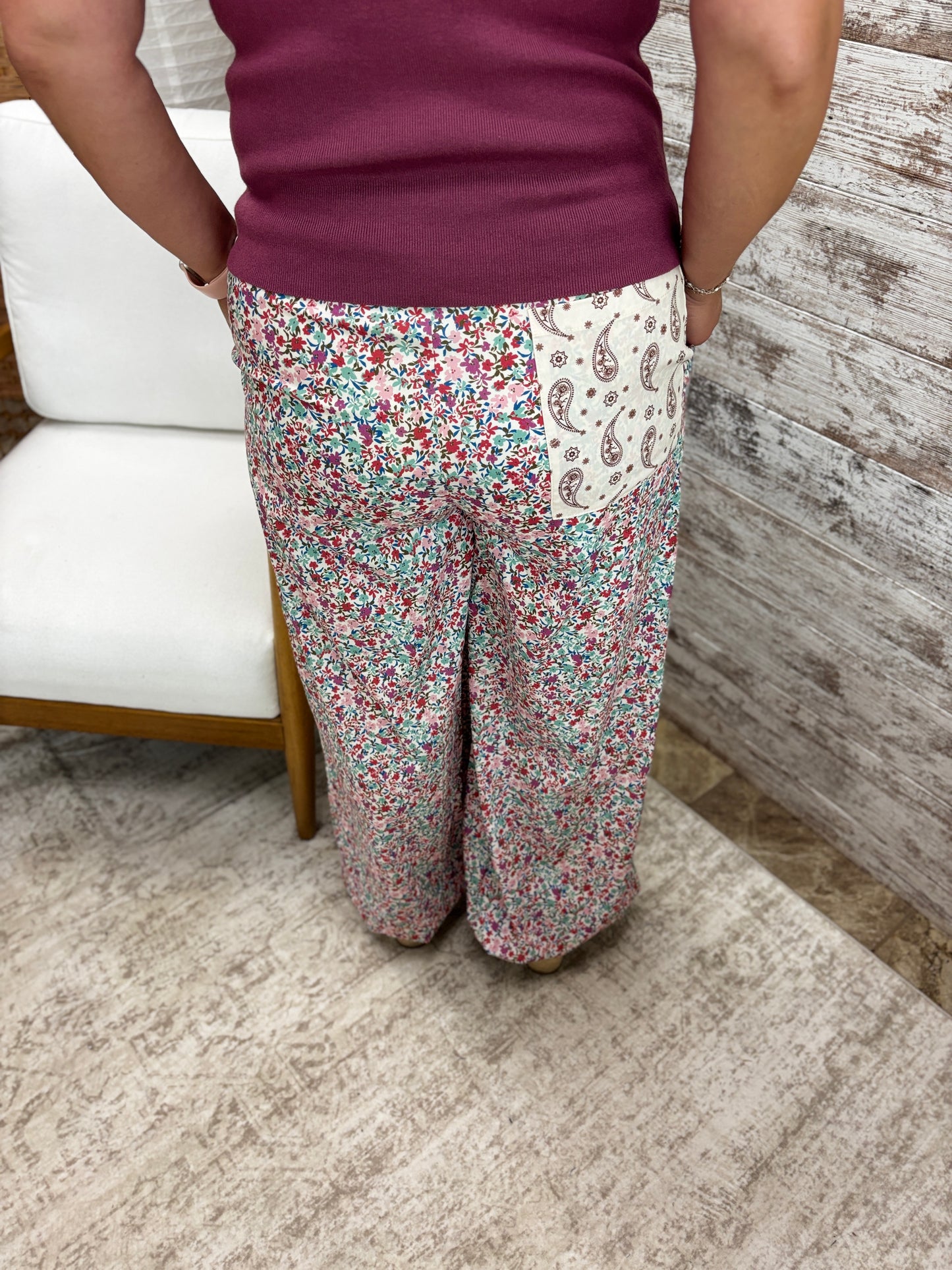 Floral and Paisley Relaxed Jogger Pant