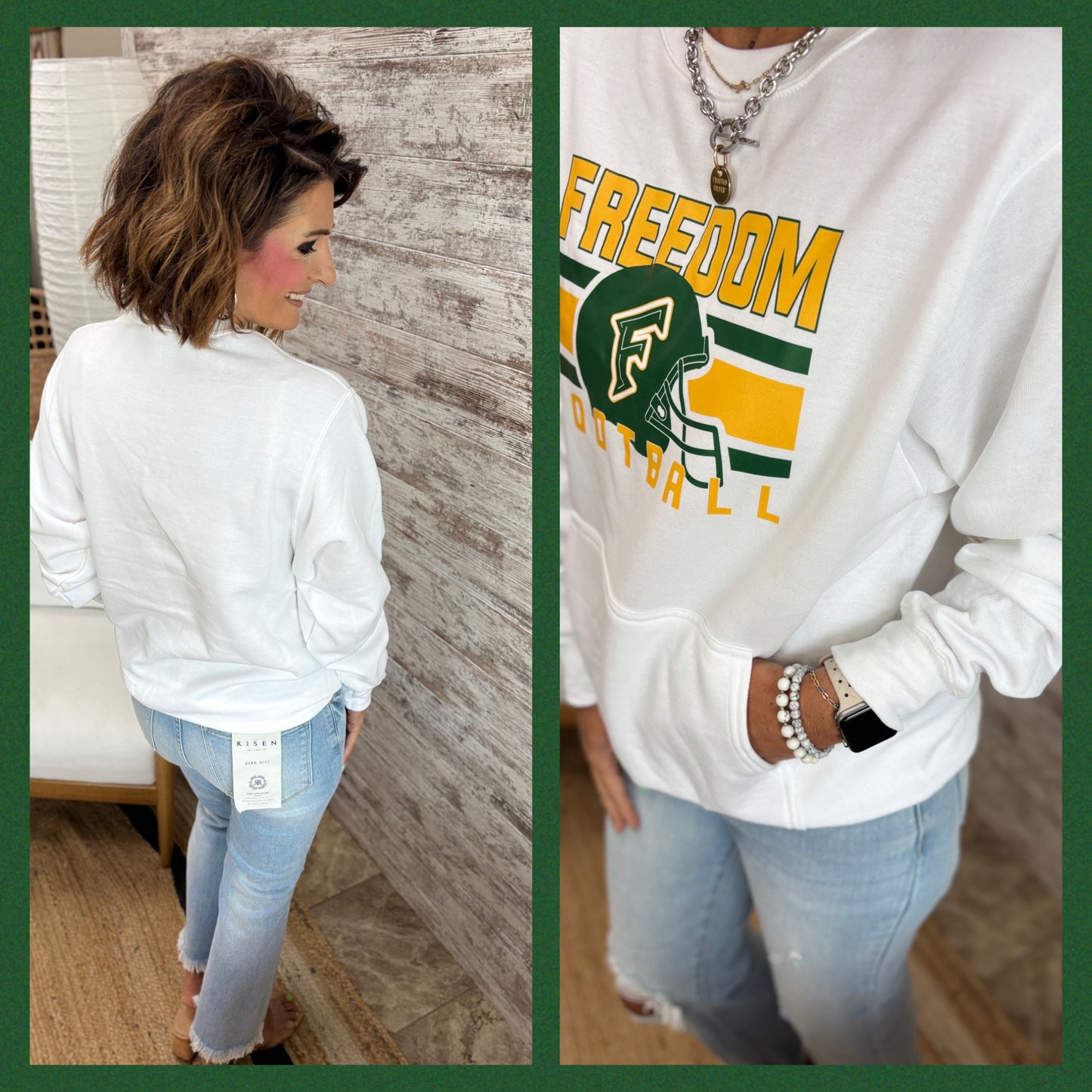 Freedom Irish Football Port & Company White Kangaroo Pocket Crew