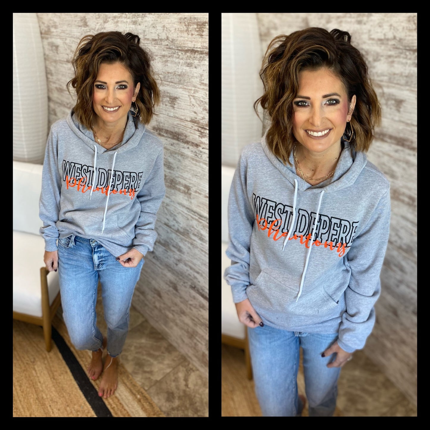 West DePere Athletic Grey Bella Soft Hoodie