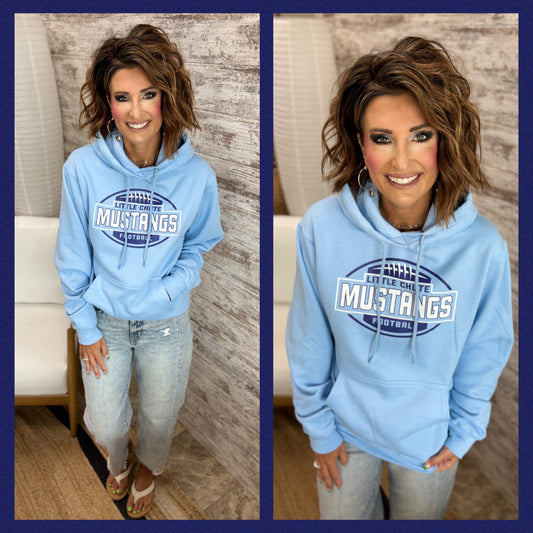 Little Chute Football Light Blue Port & Company Hoodie ~ Youth and Adult