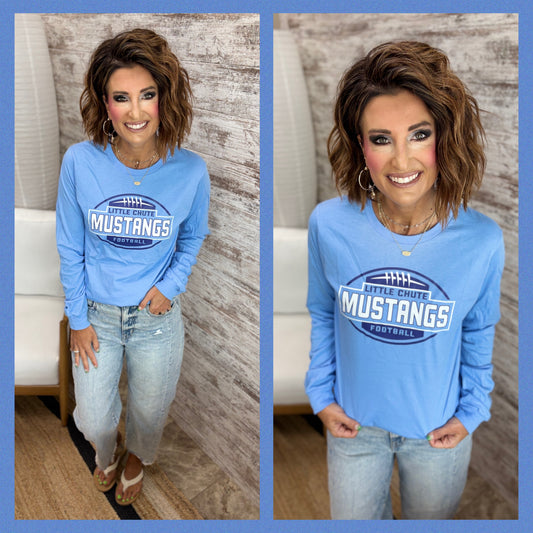 Little Chute Football Columbia Blue Long Sleeve