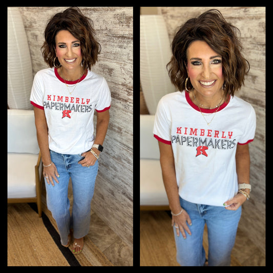 Kimberly Papermakers Red Ringler Tee