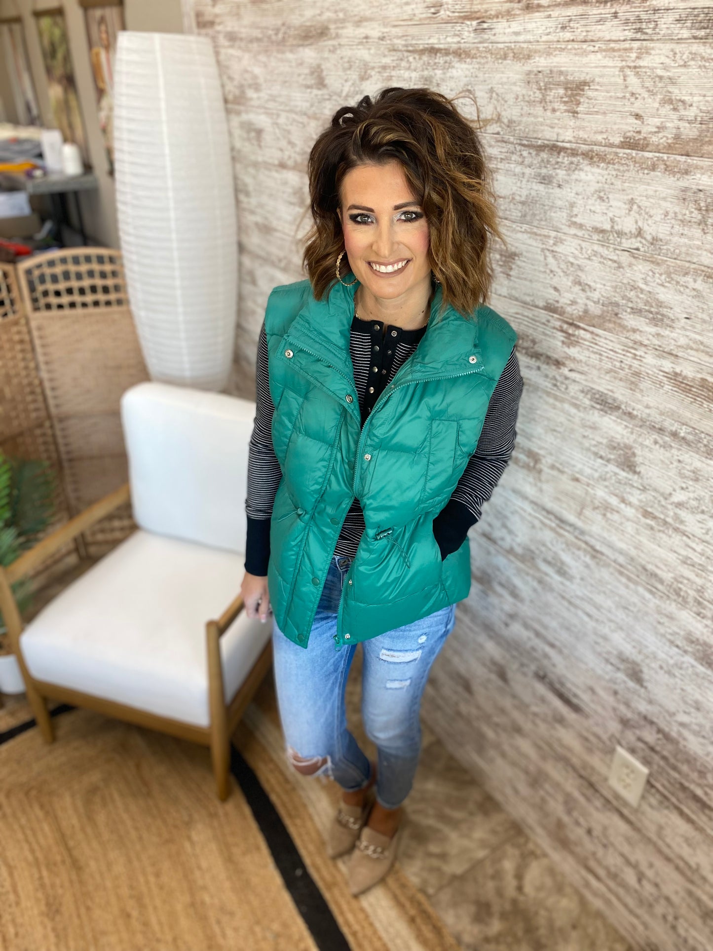 Zip Up Puffer Vest