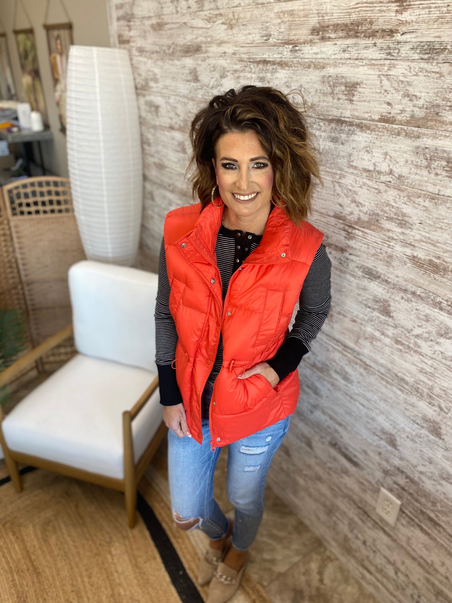 Zip Up Puffer Vest