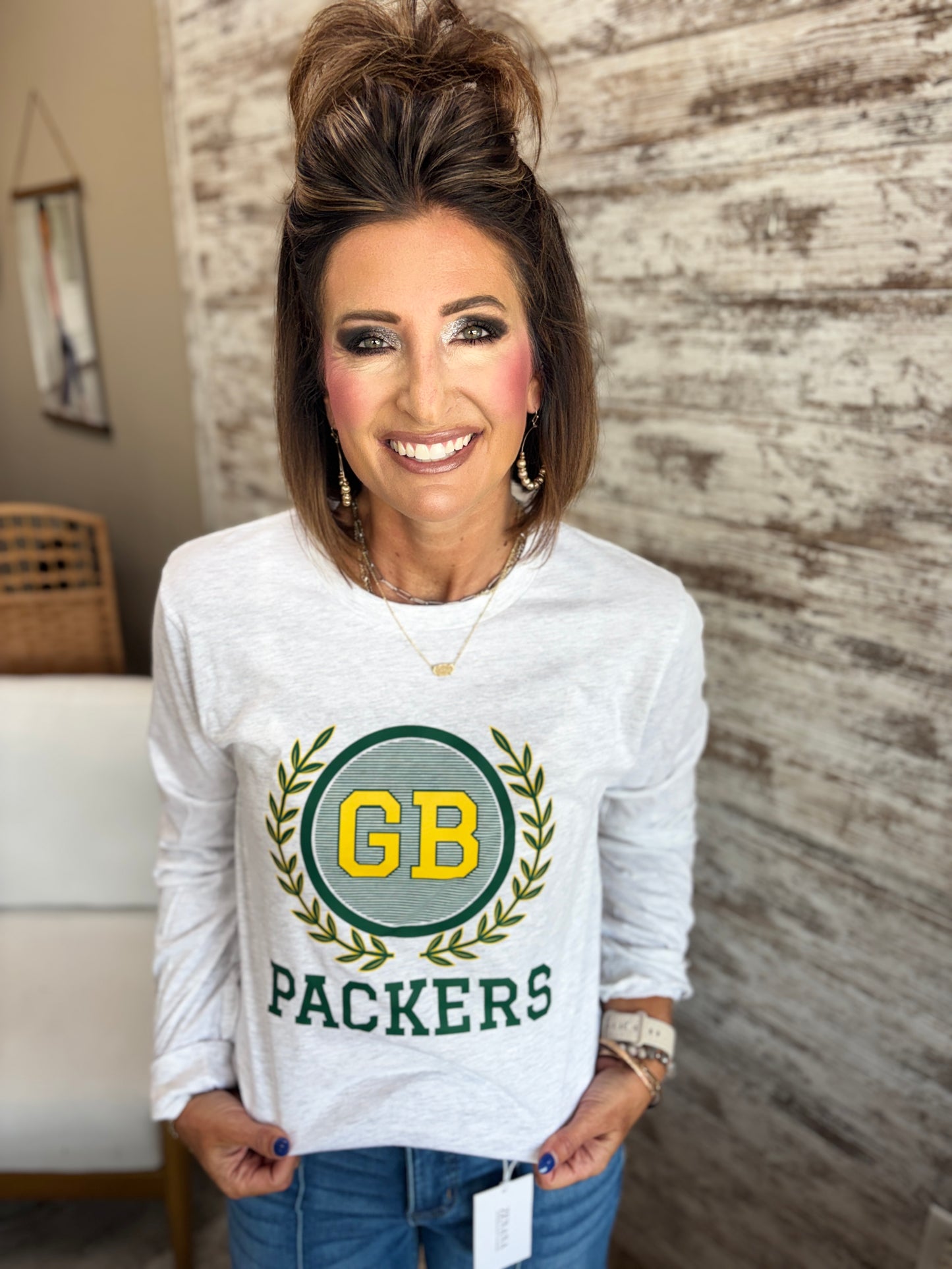 GB Packers Bella Ash Long Sleeve