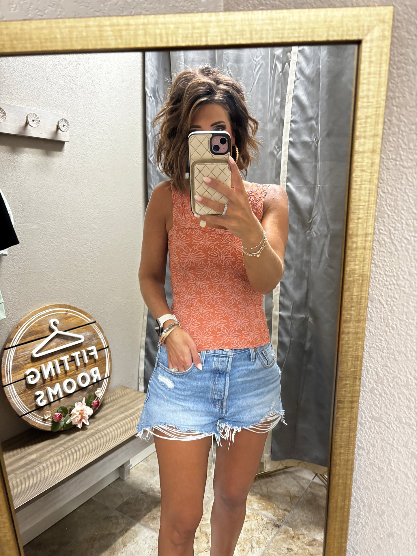 Rust Two Tone Seamless Tank