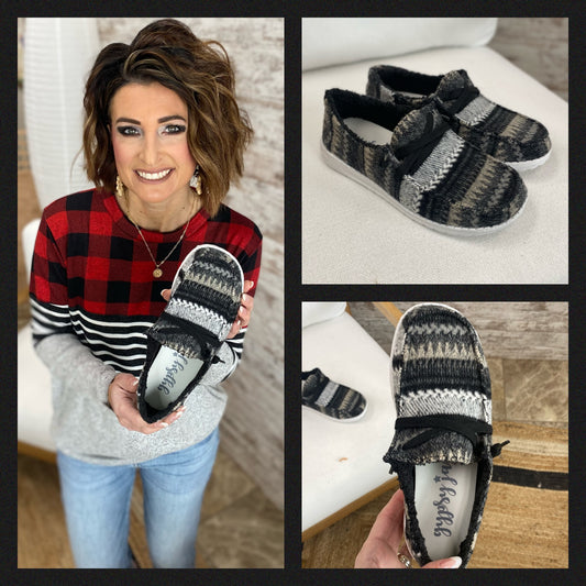 Greenland Black Sherpa Slip On
