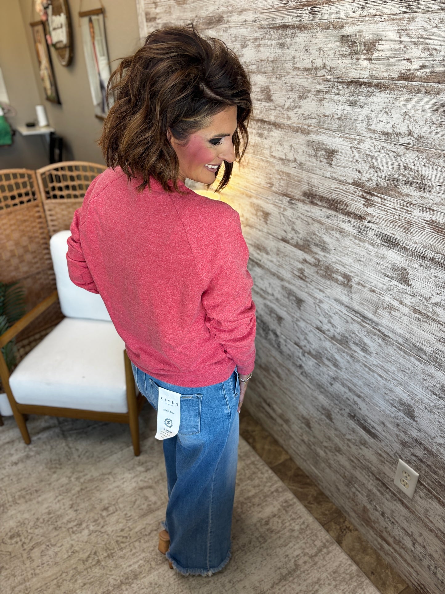 Touchdown Season Heather Red District V.I.T Fleece Crew