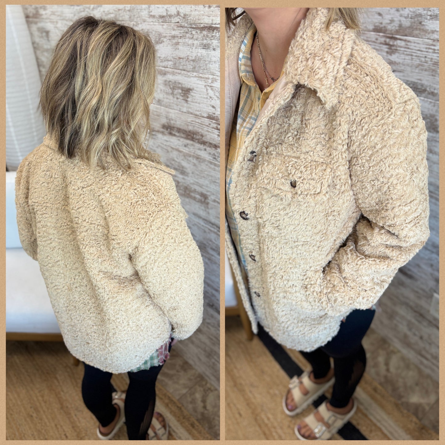 Teddy Bear Latte Woven Jacket