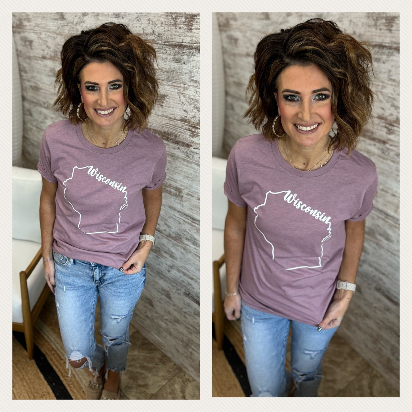 Bella Canvas Heather Tee in Wisconsin Designs