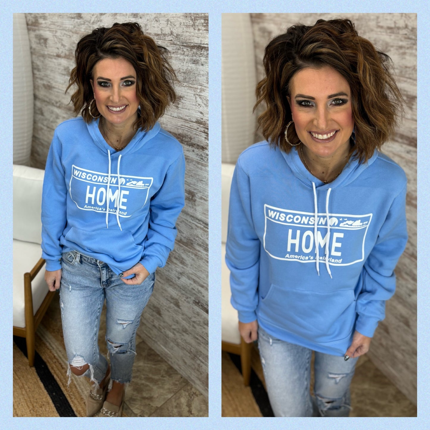 Bella Sponge Hoodie in Wisconsin Designs