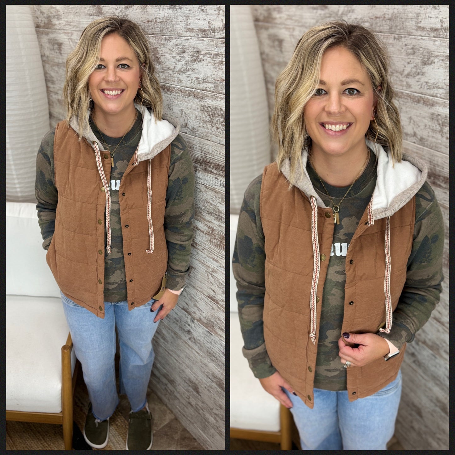 Hooded Puffer Vest ~ 2 Colors
