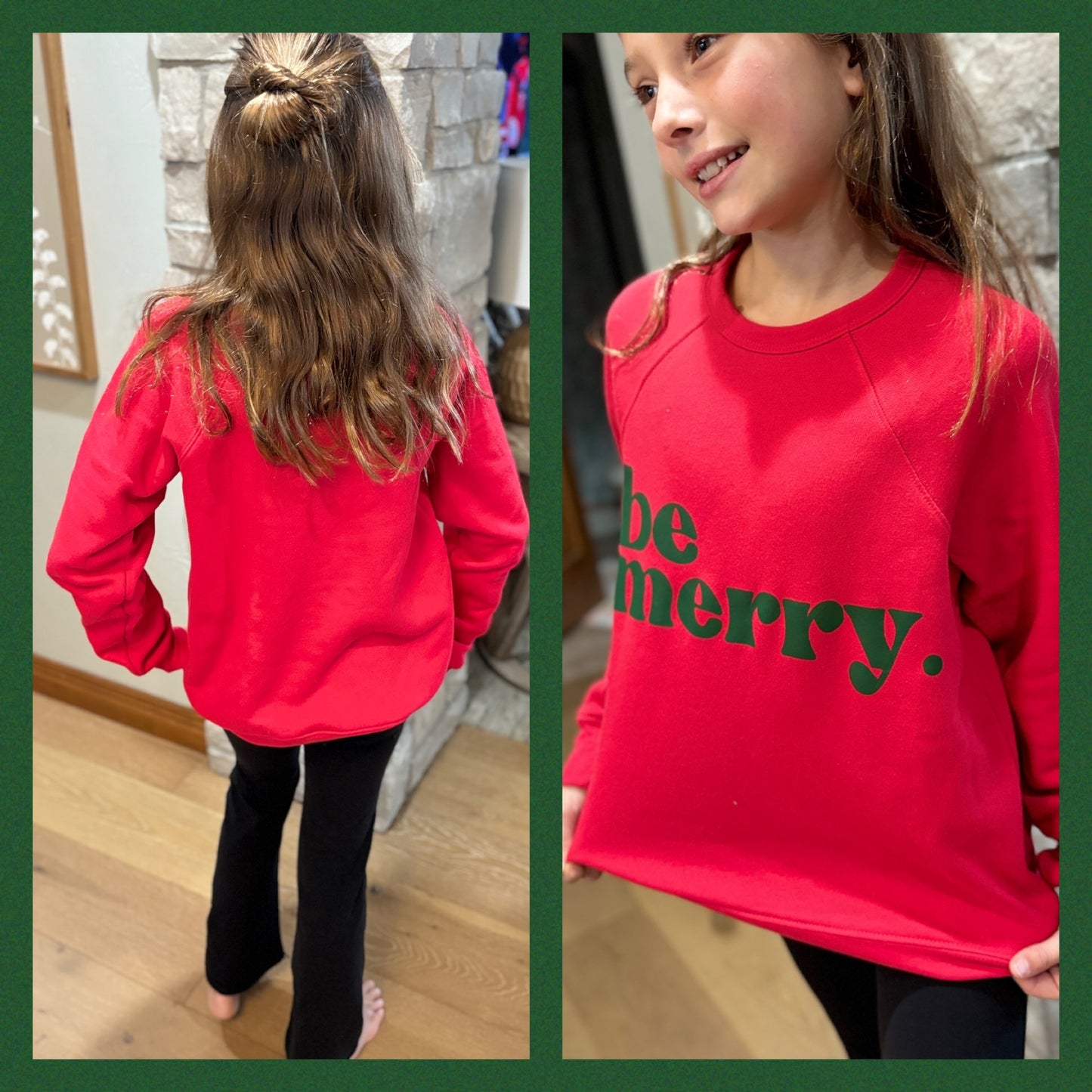 Be Merry Youth Red Bella Crewneck