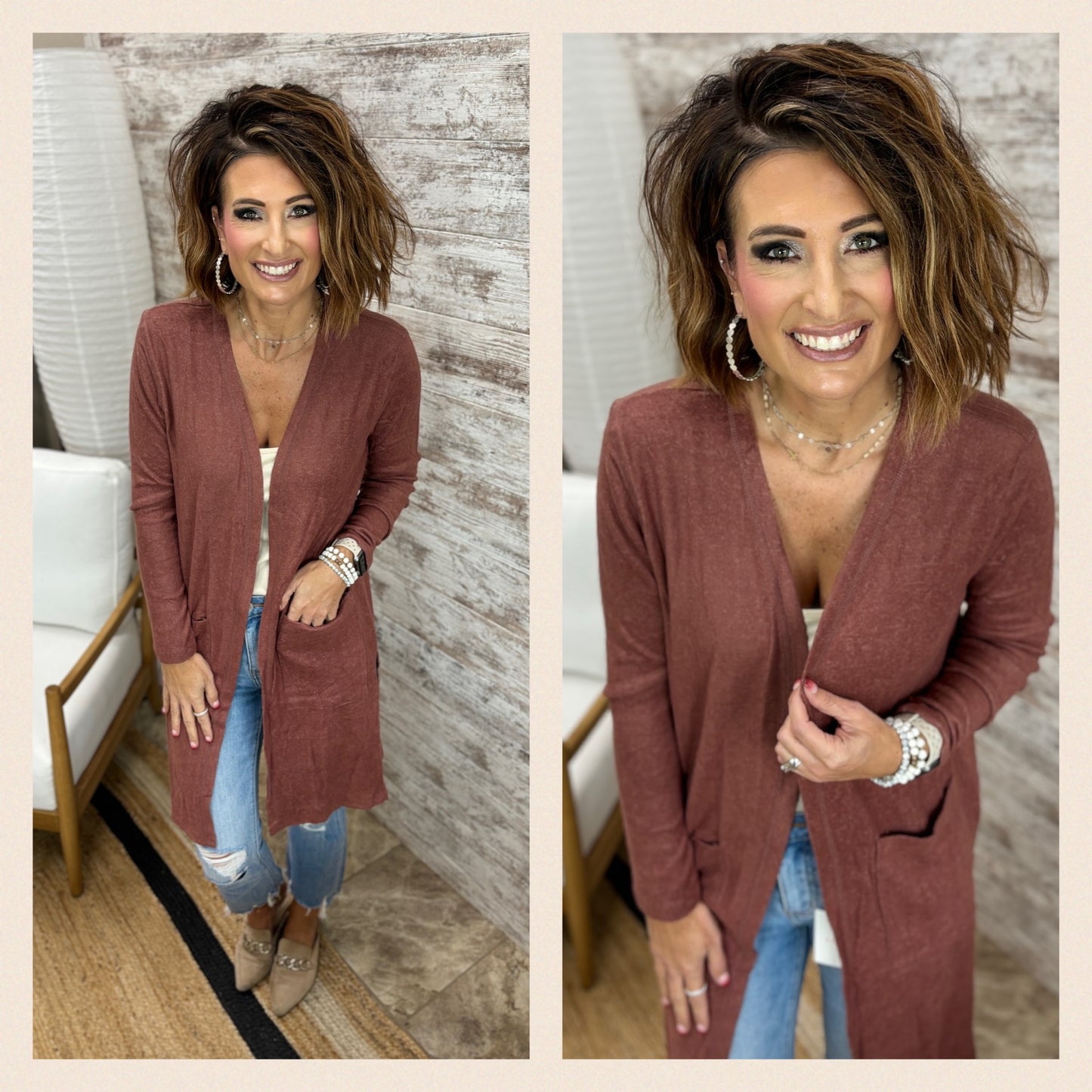 Long Line Split Cardigan
