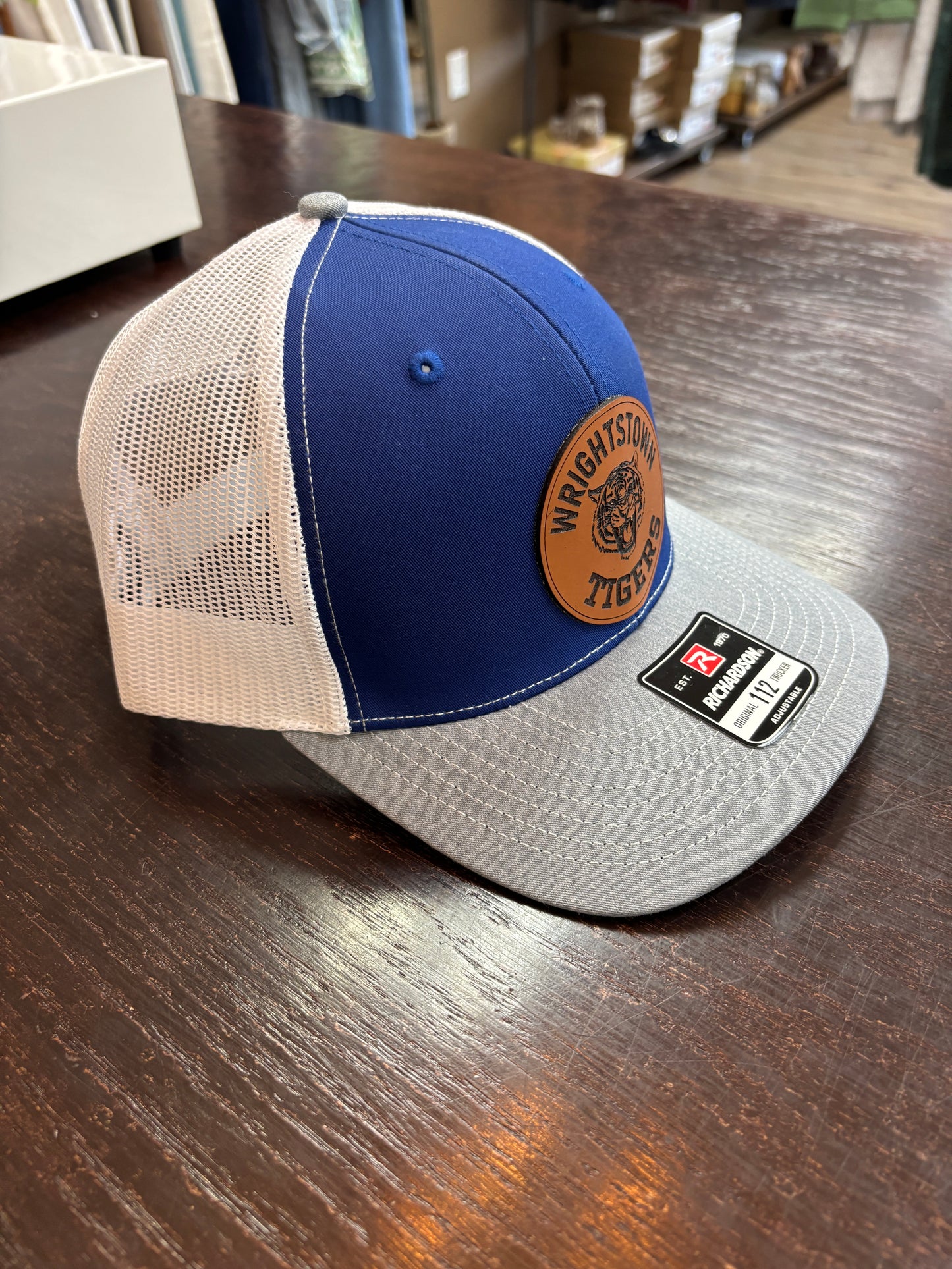 Wrightstown Royal, Grey, and White Richardson Trucker Hat