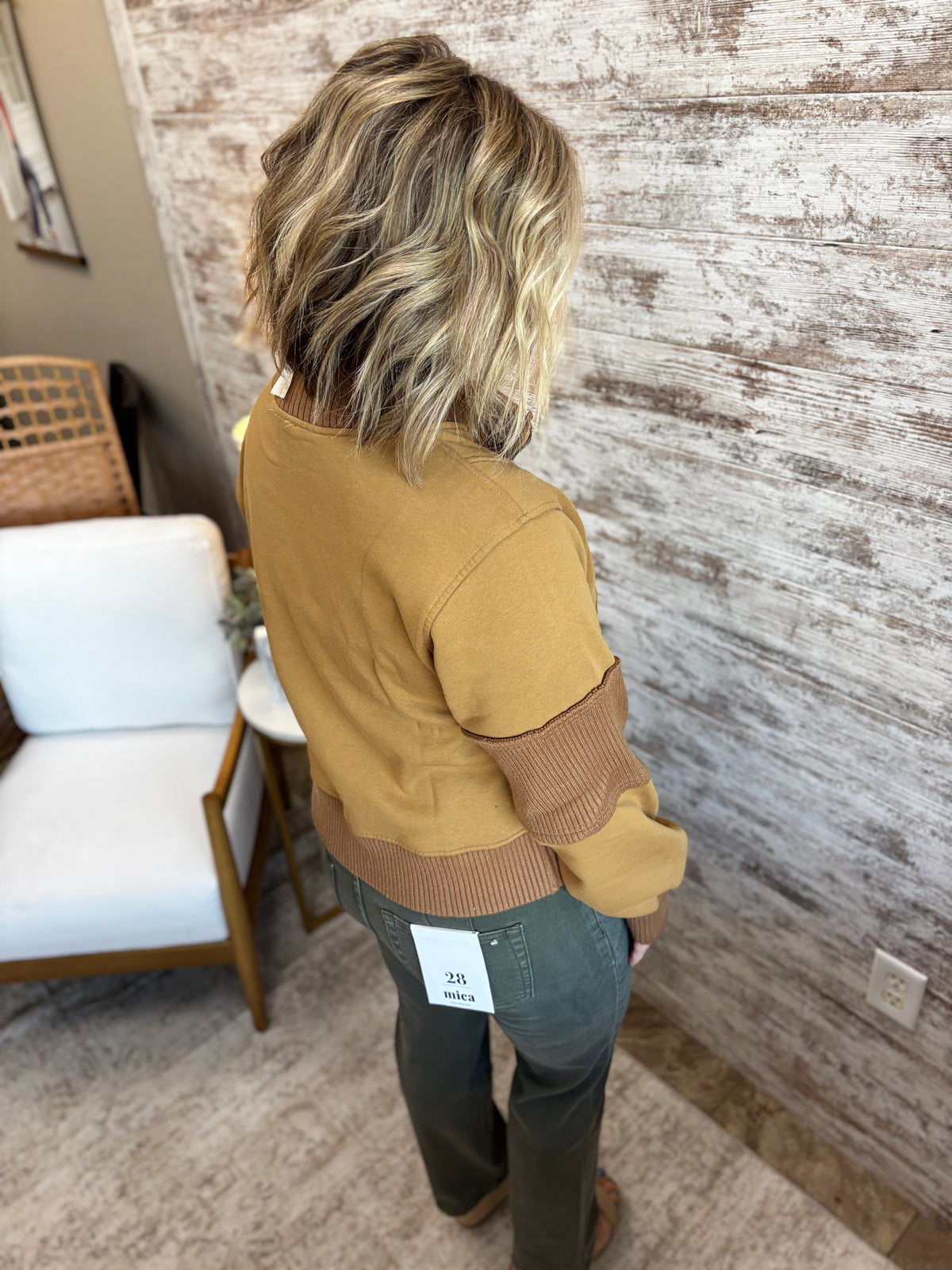Sepia Half zip Brushed Terry Pullover