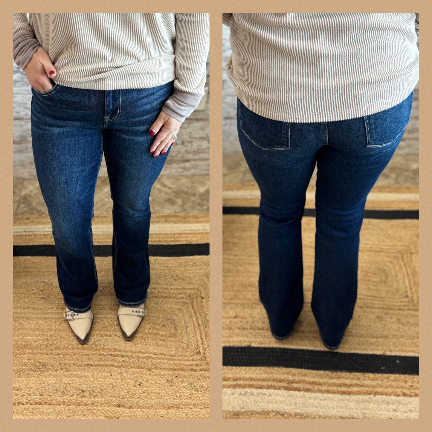 Mica Mid Rise Boot Cut Jean MDP-B511