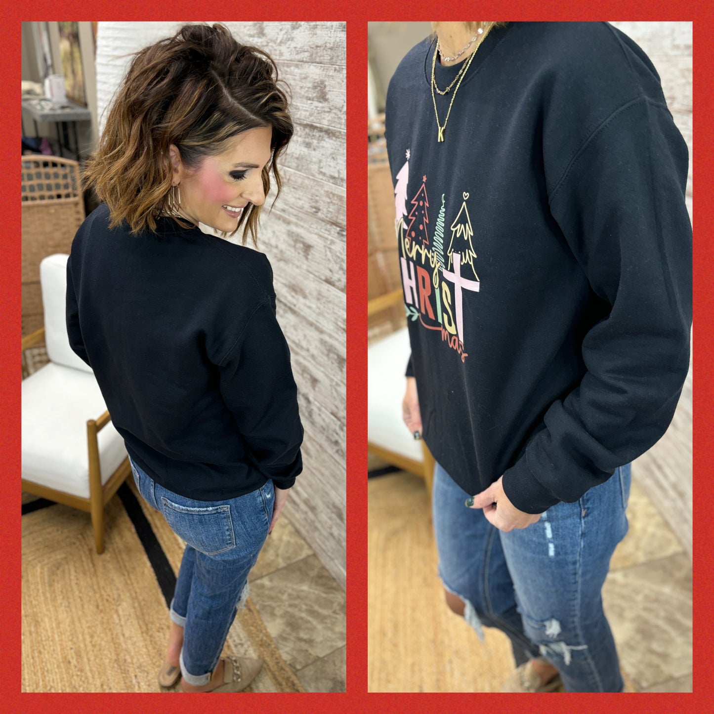 Merry Christmas Gildan Crew