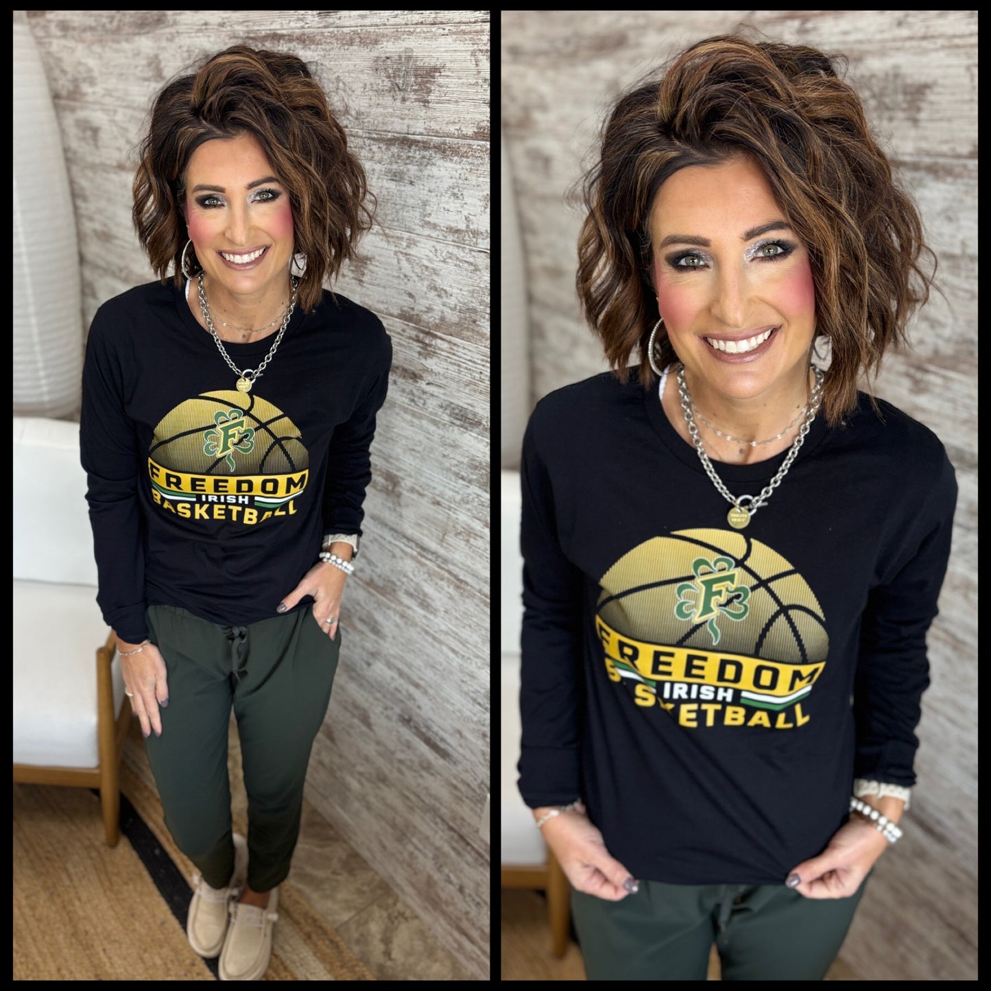 Freedom Irish Basketball Unisex Bella Canvas Long Sleeve ~ 2 Colors