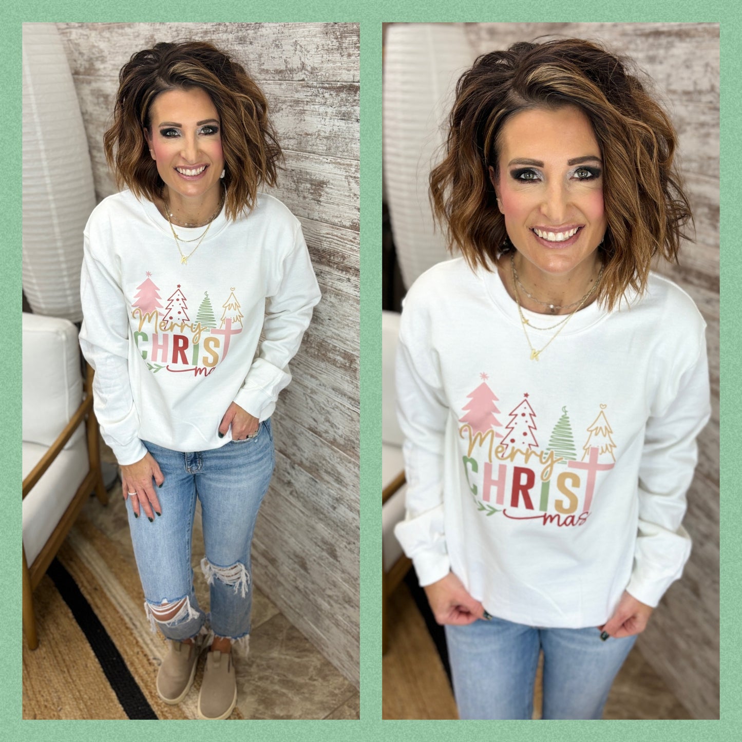 Merry Christmas Gildan Crew