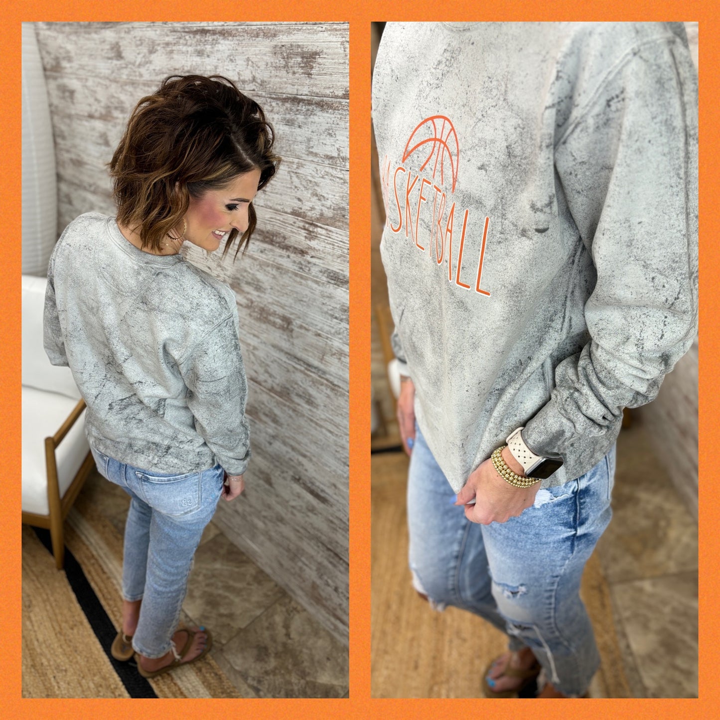 Basketball Smoke Colorblast Crewneck