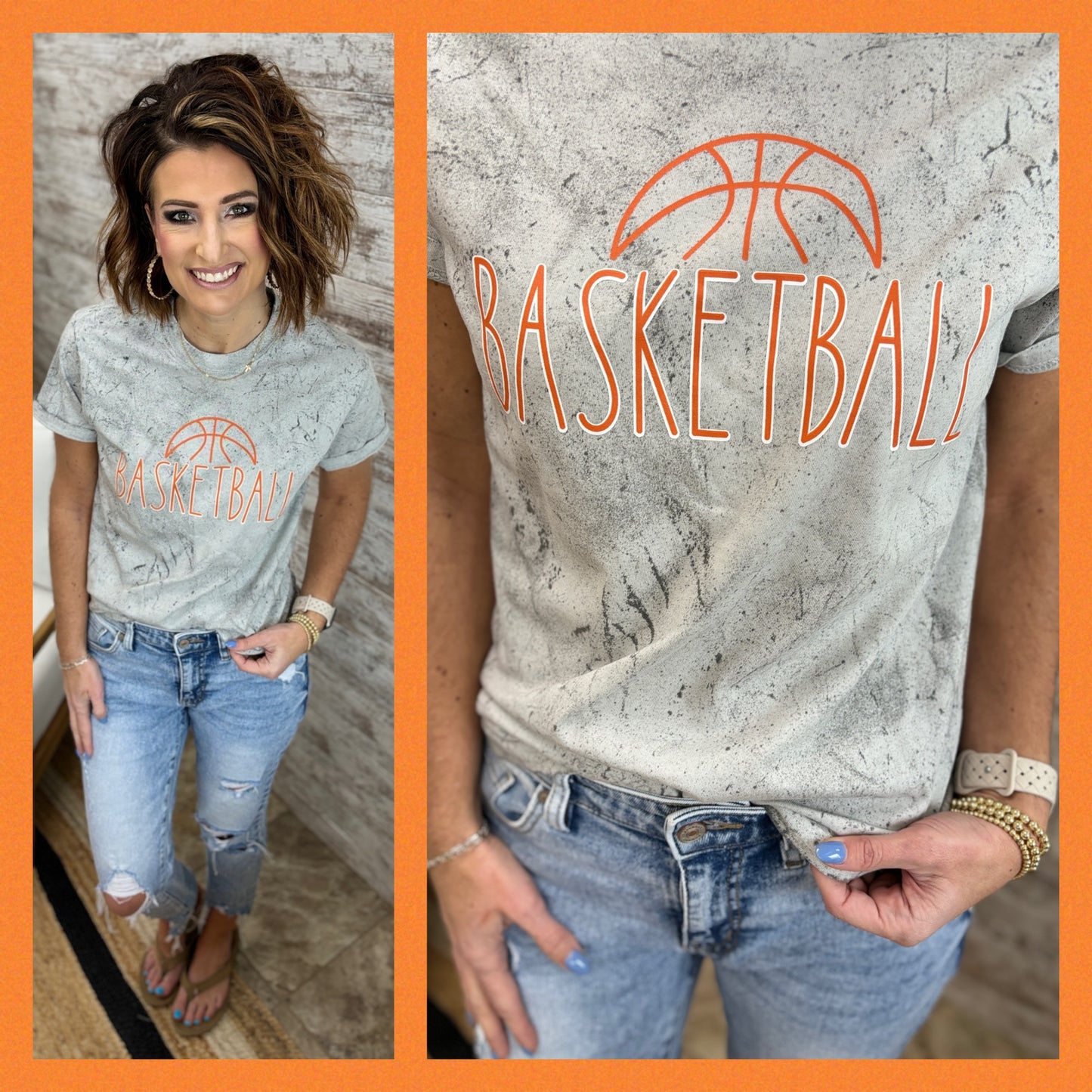 Basketball Grey Colorblast Tee