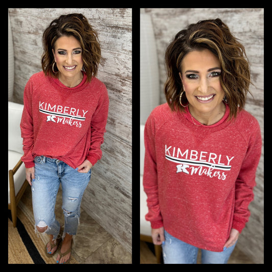 Kimberly Red Snow Crewneck