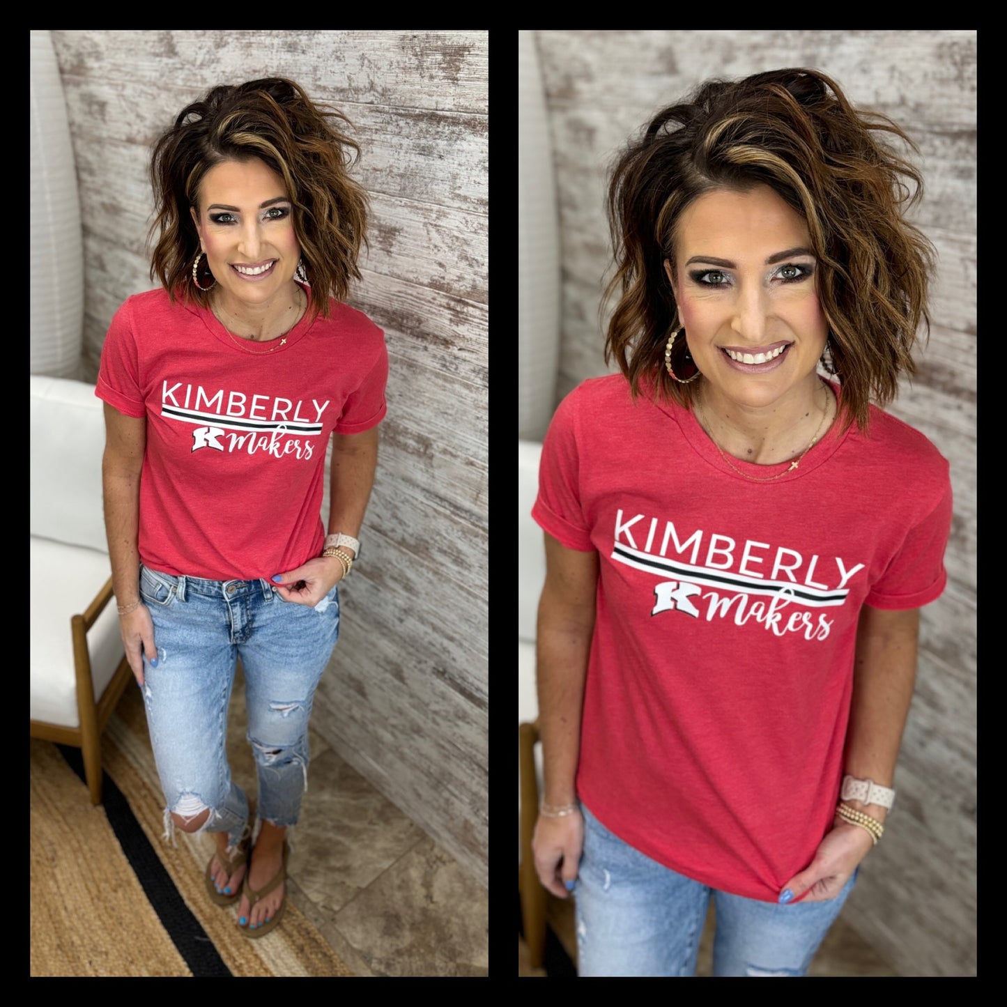 Kimberly Heather Red Bella Tee