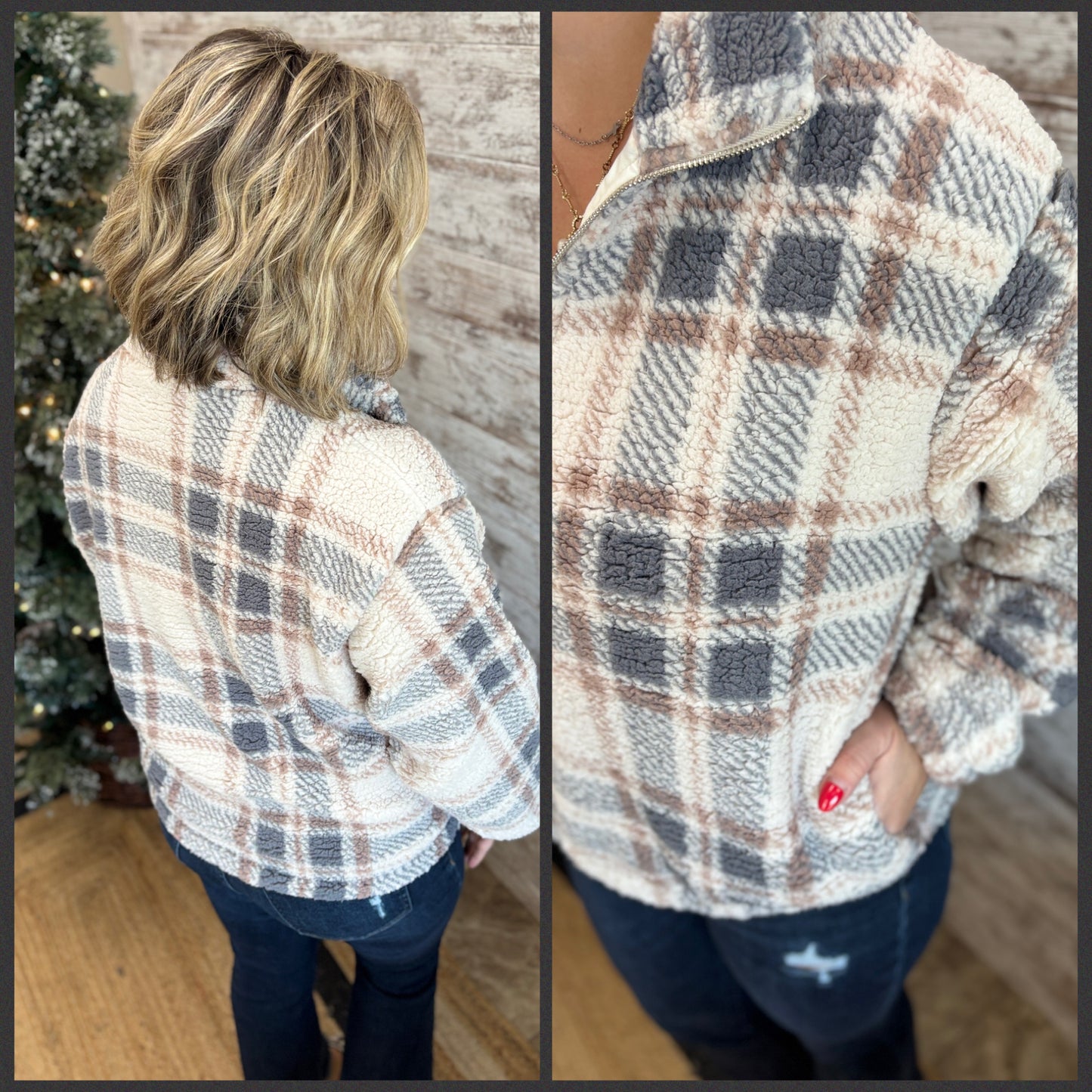 Sherpa Half Zip Pullover ~ 2 Colors **DOORBUSTER**