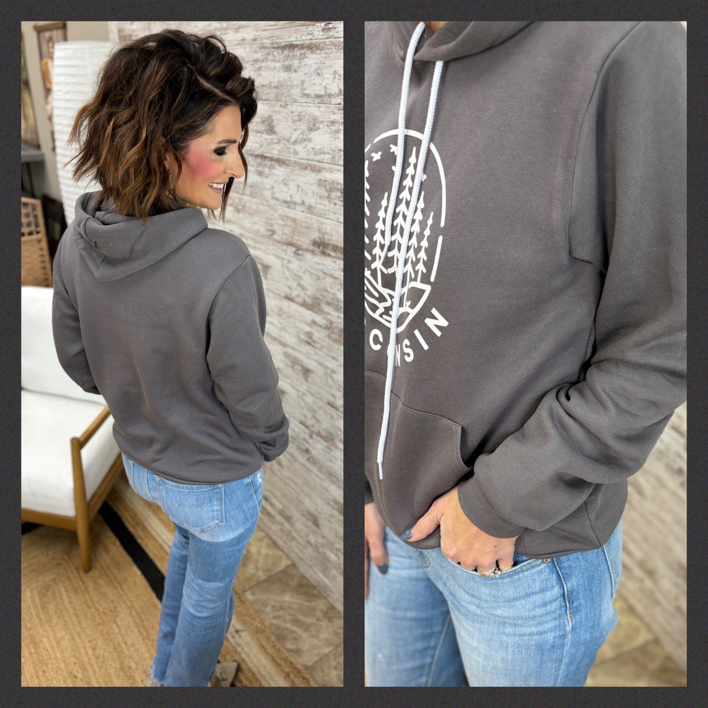 Wisconsin Woods Bella Canvas Hoodie~ 2 Colors