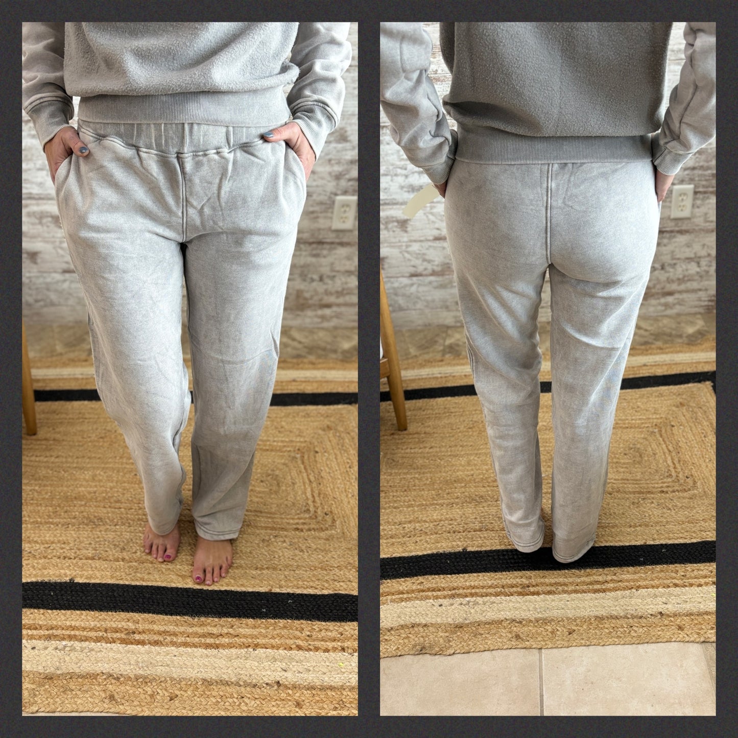 Vintage Brushed Straight Leg Lounge Pants ~ 2 Colors