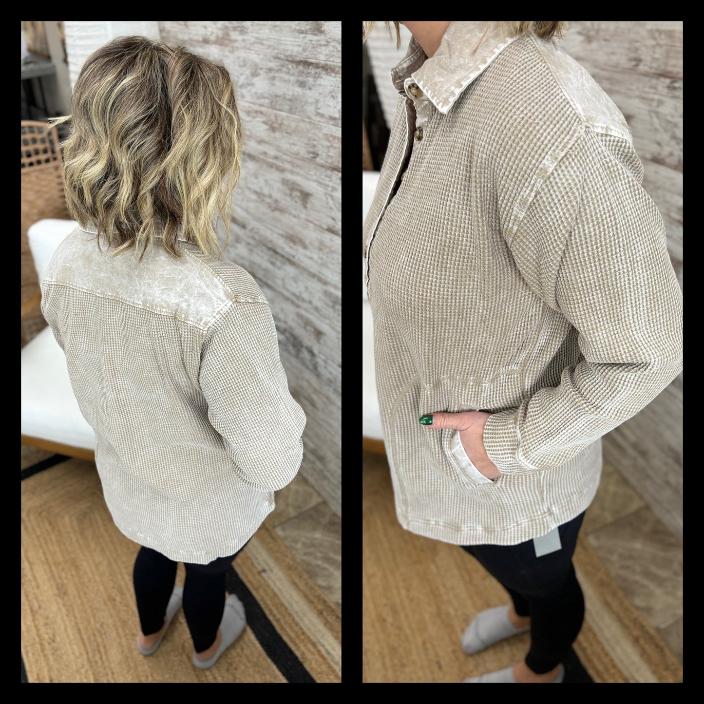 Mineral Wash Waffle Tunic ~ 3 Colors