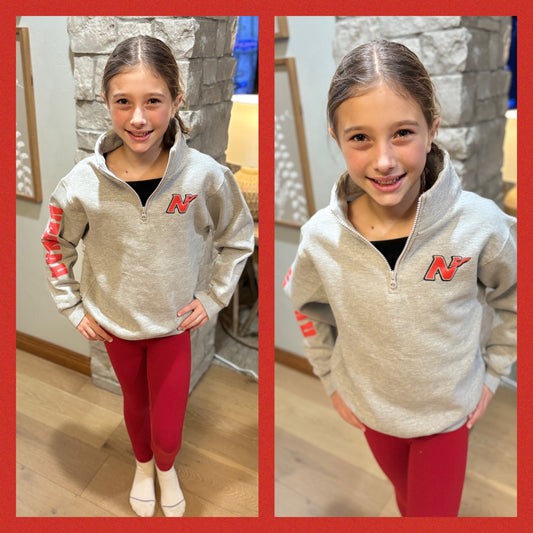 Neenah Rockets Youth Enza Grey 1/4 Zip