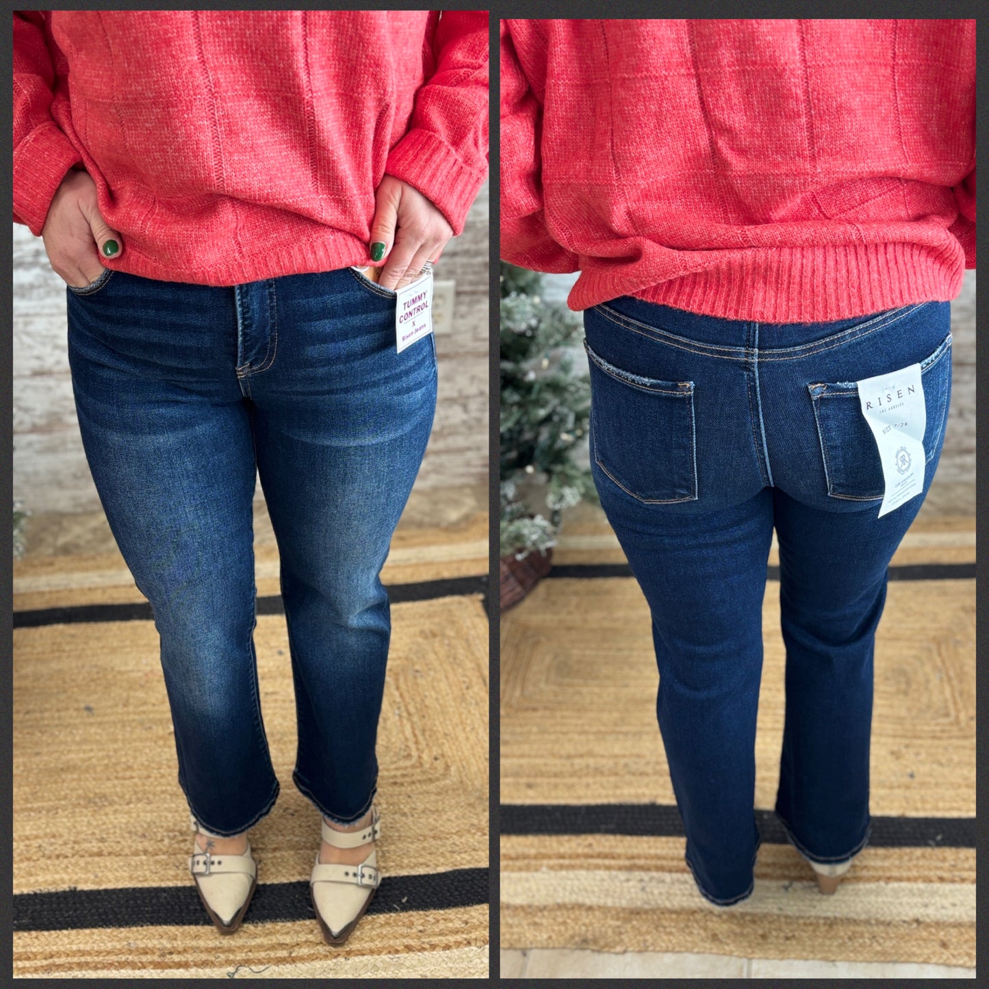 Risen Tummy Control Bootcut Jeans PBC21661 **Restocked**Best Seller!