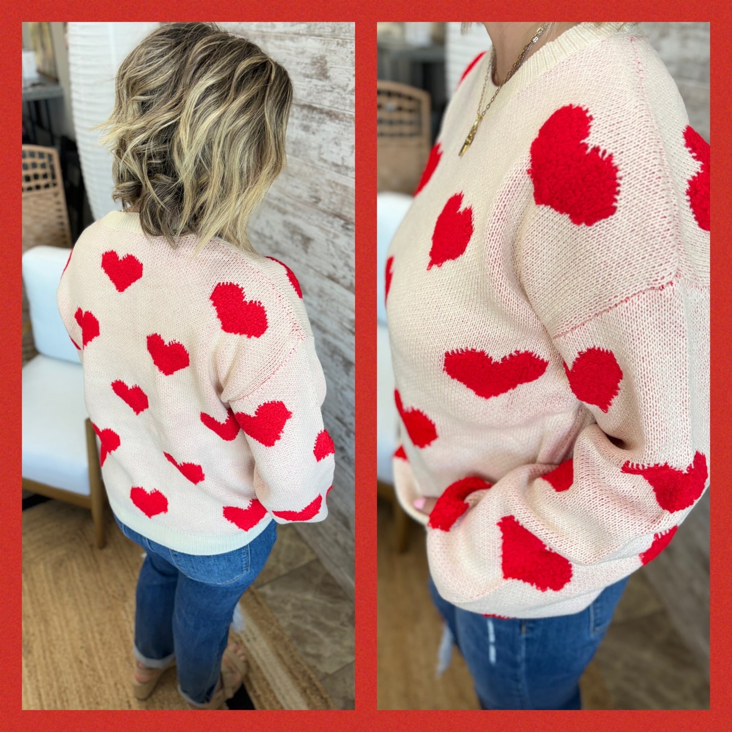 Oatmeal Heart Sweater