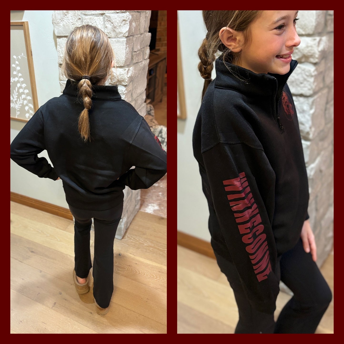 Winneconne Wolves Youth Enza Black 1/4 Zip