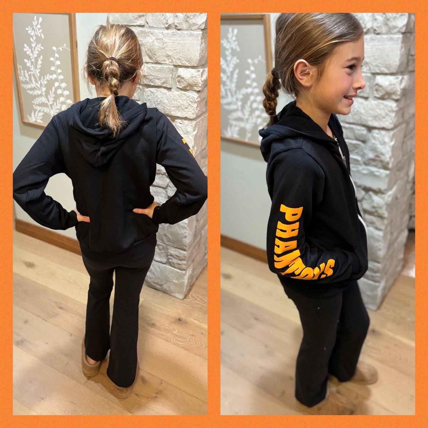 West DePere Phantoms Youth Bella Canvas Black Full Zip