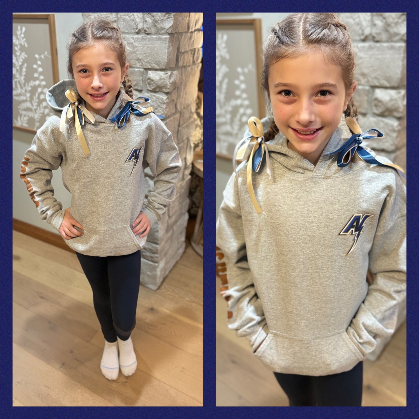 Appleton North Lightning Youth Gildan Grey Hoodie