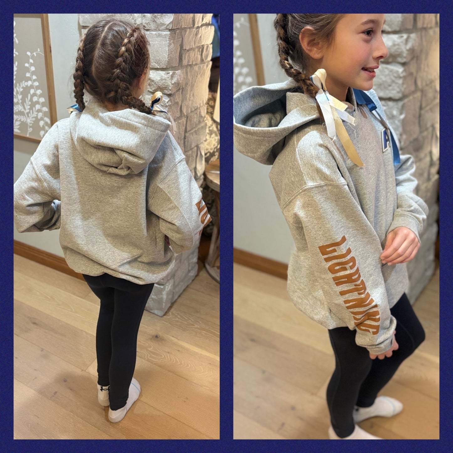 Appleton North Lightning Youth Gildan Grey Hoodie