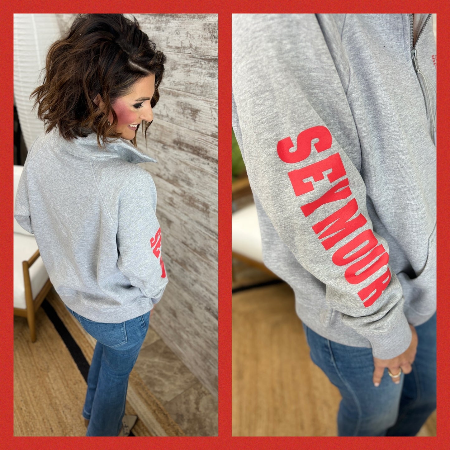 Seymour Thunder Enza Ladies Grey 1/4 Zip
