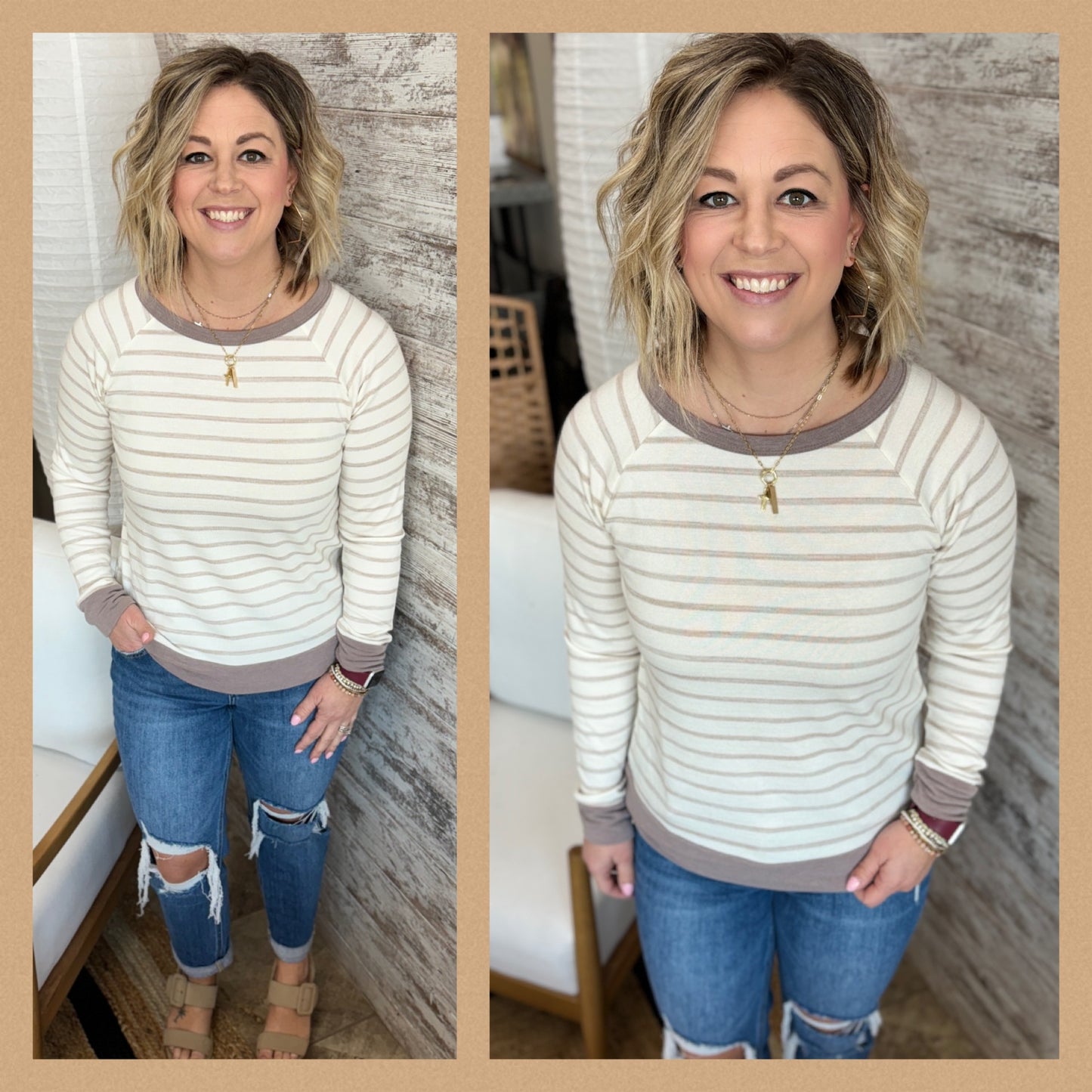 Striped Long Sleeve Knit ~ 2 Color