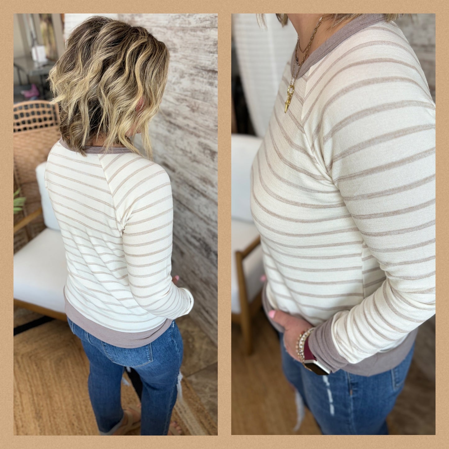 Striped Long Sleeve Knit ~ 2 Color